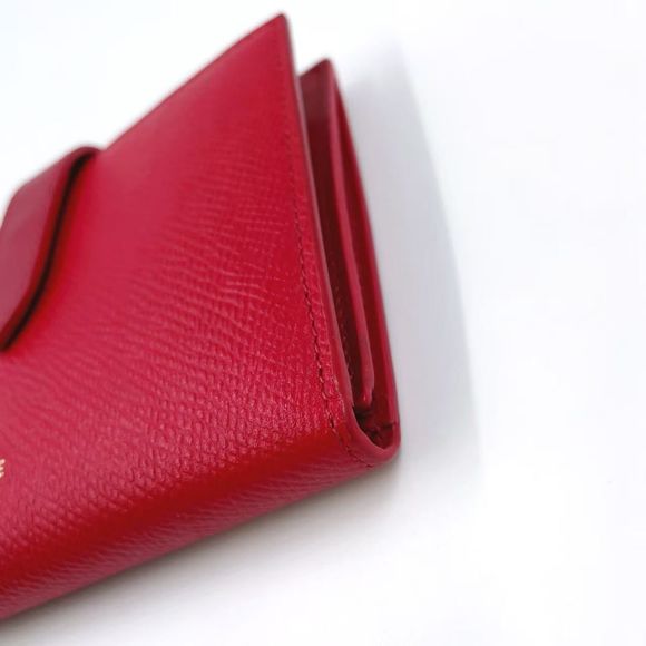 Celine Medium Strap Wallet Leather Red Gold - Picture 11 of 14